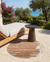 Urban Terrace Collection Area Rug -  Balcony Round Beige Brown  lifestyle 61
