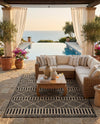 Savannah Pergola Collection Area Rug -  Glade Rectangle Black  lifestyle 35