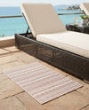 Seaside Stripes Collection Area Rug -  Boardwalk (Red) Rectangle Red  lifestyle 34