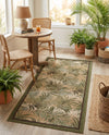 Seaside Blooms Collection Area Rug -  Verdant Runner Green  lifestyle 48