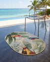 Seaside Blooms Collection Area Rug -  Tropic Oval Multi  lifestyle 27