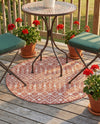 Savannah Pergola Collection Area Rug -  Pergola (Rust Red) Round Rust Red  lifestyle 63
