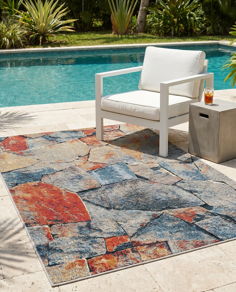 Urban Terrace Collection Area Rug -  Boulevard Rectangle Multi  lifestyle 5