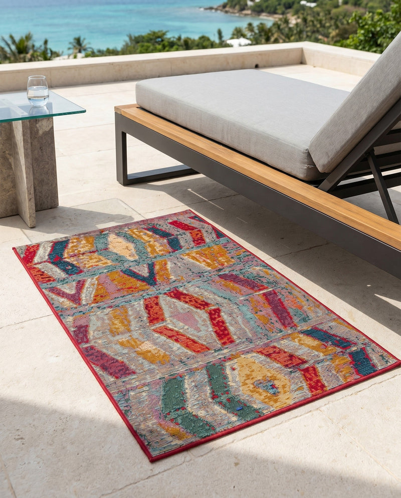 Urban Terrace Collection Area Rug -  Arcade Rectangle Multi  lifestyle 14