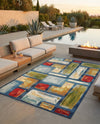 Urban Terrace Collection Area Rug -  Portico Rectangle Multi  lifestyle 12