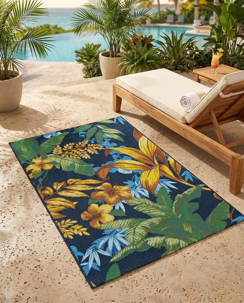 Seaside Blooms Collection Area Rug -  Grove Rectangle Multi  lifestyle 2