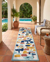 Caribbean Terrace Collection Area Rug -  StLucia Runner White  lifestyle 62