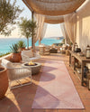 Urban Terrace Collection Area Rug -  Chelsea (Pink) Runner Pink  lifestyle 33