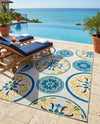 Urban Terrace Collection Area Rug -  Deck Rectangle Cream  lifestyle 53