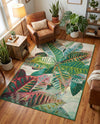 Seaside Blooms Collection Area Rug -  Fern Rectangle Multi  lifestyle 25