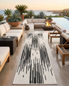 Urban Terrace Collection Area Rug -  Riverside Runner Black and White  lifestyle 76