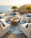 Seaside Haven Rugs Collection Area Rug -  Harbor Round Blue  lifestyle 47