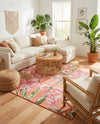 Seaside Blooms Collection Area Rug -  Kyoto Rectangle Coral  lifestyle 10