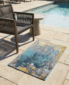 Urban Terrace Collection Area Rug -  Lanai Rectangle Gradient Blue  lifestyle 26