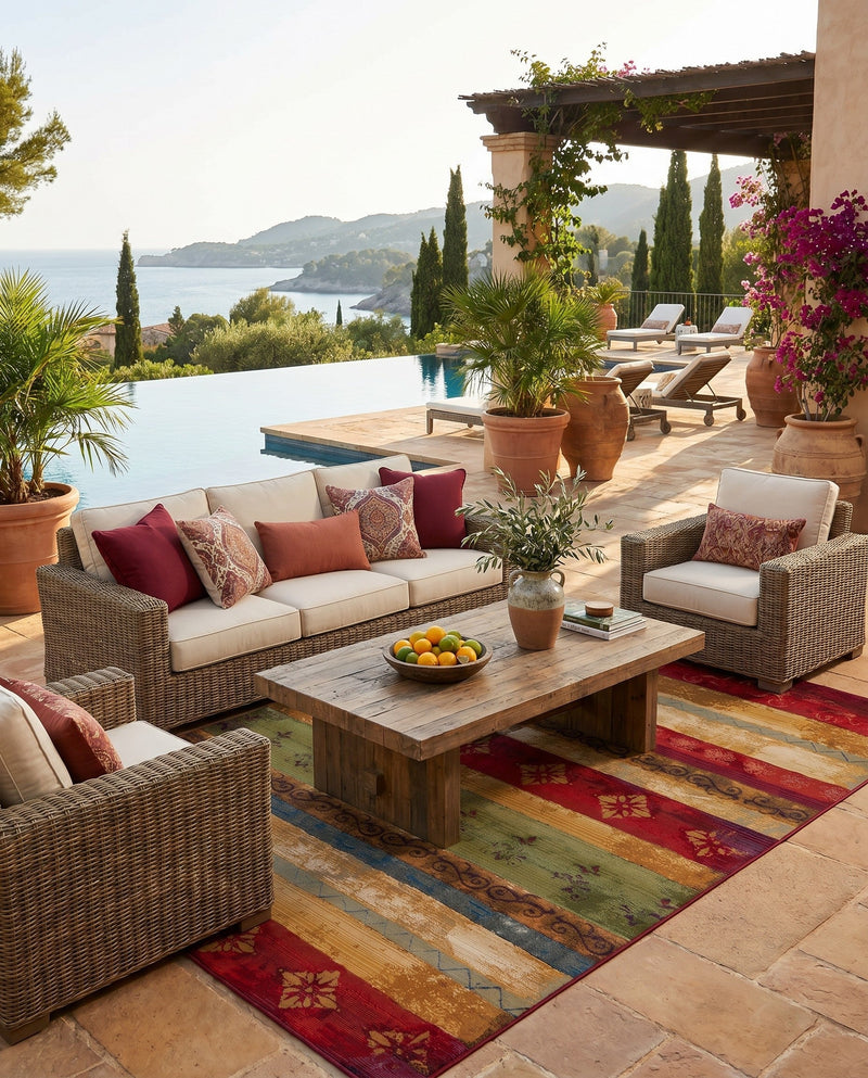 Urban Terrace Collection Area Rug -  Rooftop Rectangle Multi  lifestyle 61
