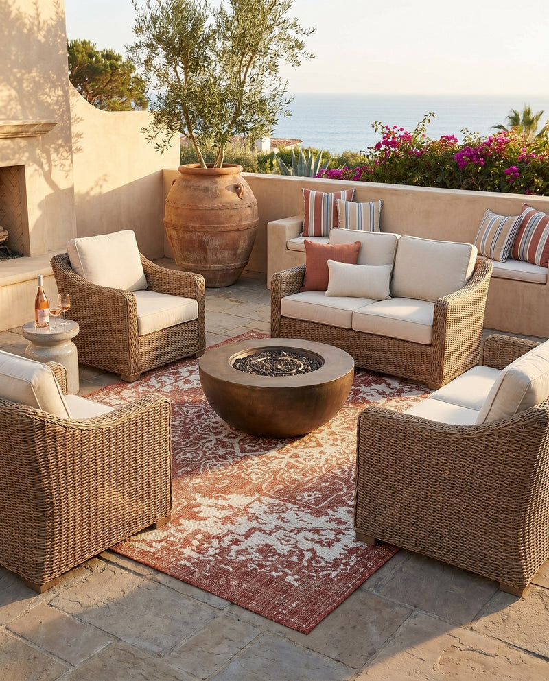 Urban Oasis Rugs Collection Area Rug -  Penthouse (Rust Red) Rectangle Rust Red  lifestyle 21