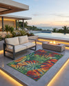 Coastal Terrace Collection Area Rug -  Pier Rectangle Multi  lifestyle 6