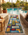 Urban Terrace Collection Area Rug -  Portico Runner Multi  lifestyle 30