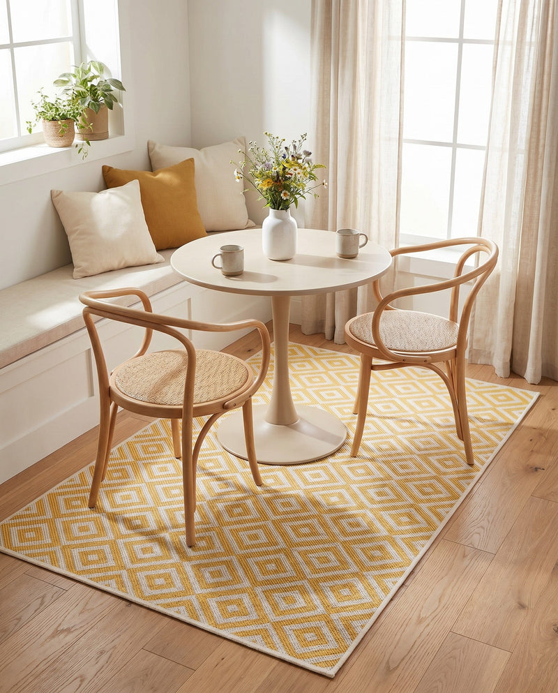 Urban Oasis Rugs Collection Area Rug -  Rooftop (Yellow Ivory) Rectangle Yellow Ivory  lifestyle 9