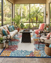 Caribbean Terrace Collection Area Rug -  Tortola Rectangle Multi  lifestyle 14