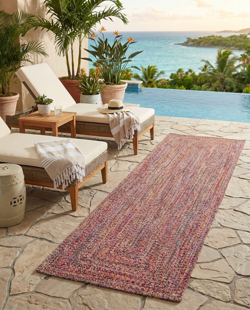 Sustainable Strands Indoor-Outdoor Oasis Collection Area Rug -  Sandbar (Multi) Runner Multi  lifestyle 49