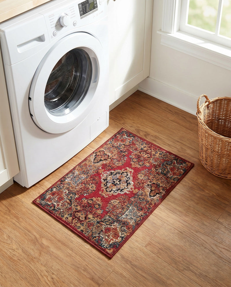 Patio Heritage Collection Area Rug -  Terrace Rectangle Antique Red  lifestyle 6