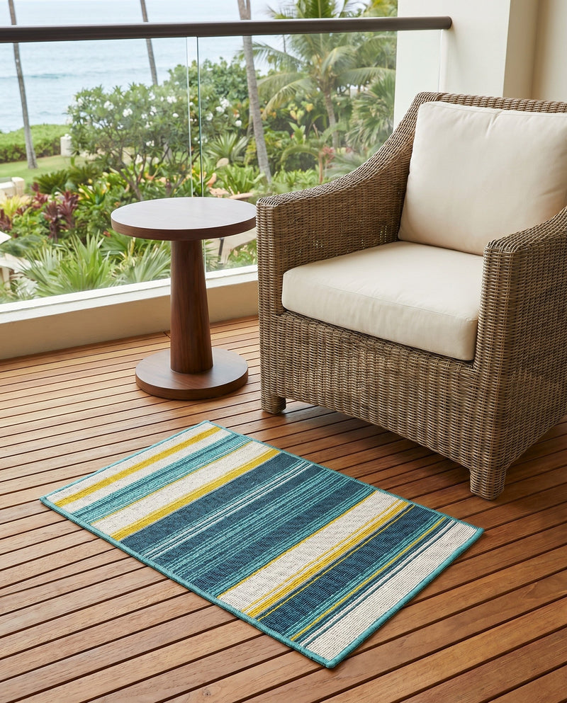 Terrace Fringe Collection Area Rug -  Veranda Rectangle Multi  lifestyle 24
