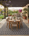 Savannah Pergola Collection Area Rug -  Pergola (Charcoal Gray) Rectangle Charcoal Gray  lifestyle 8