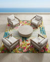 Seaside Blooms Collection Area Rug -  Amalfi Square Multi  lifestyle 63