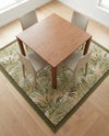 Seaside Blooms Collection Area Rug -  Verdant Square Green  lifestyle 34