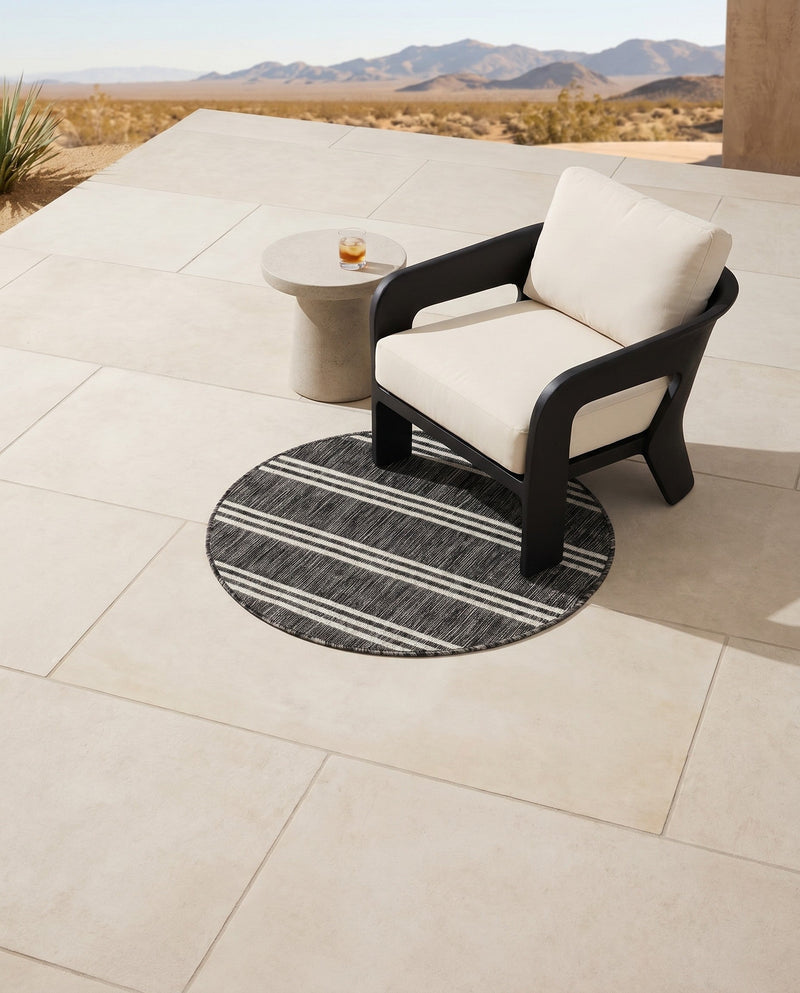 Urban Oasis Rugs Collection Area Rug -  District (Charcoal) Round Charcoal  lifestyle 31