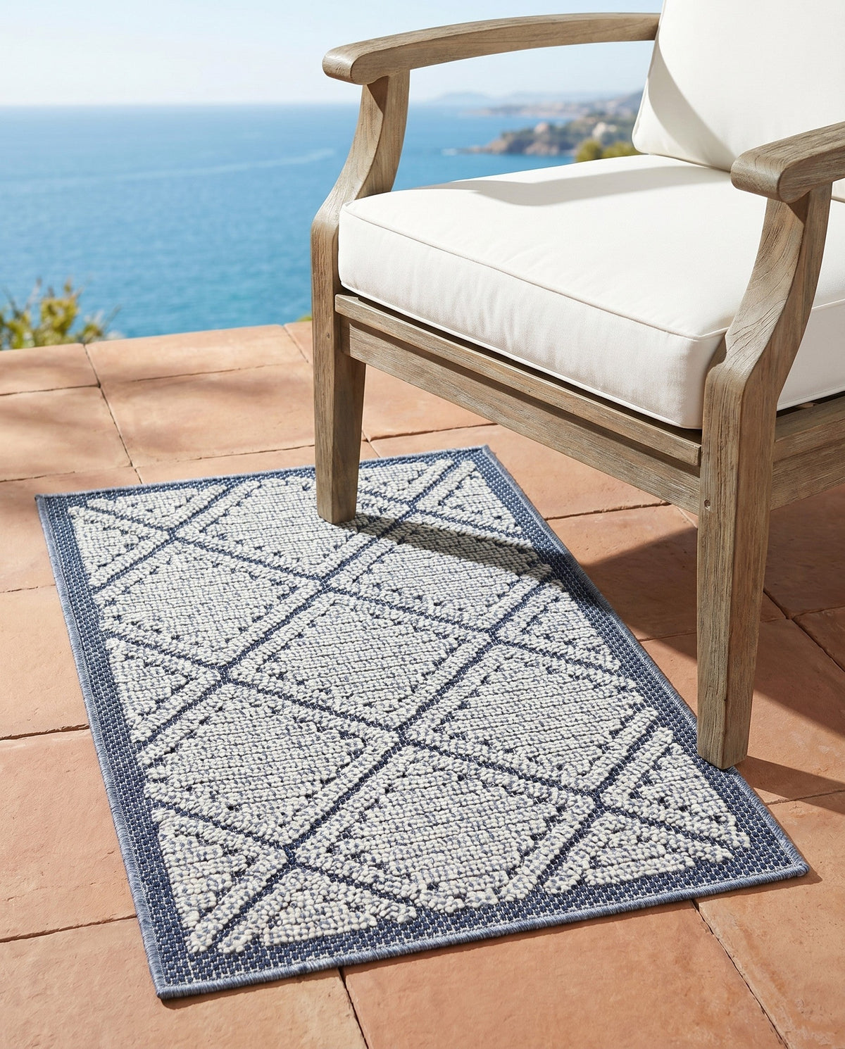 Savannah Pergola Collection Area Rug -  Eden Rectangle Navy Blue  lifestyle 12