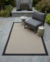Terrace Fringe Collection Area Rug - Oceanside Rectangle Black  lifestyle 46