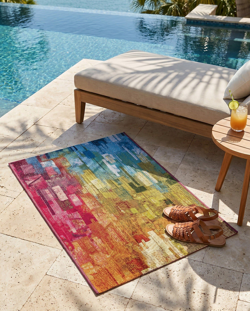 Urban Terrace Collection Area Rug -  Lawn Rectangle Multi  lifestyle 19