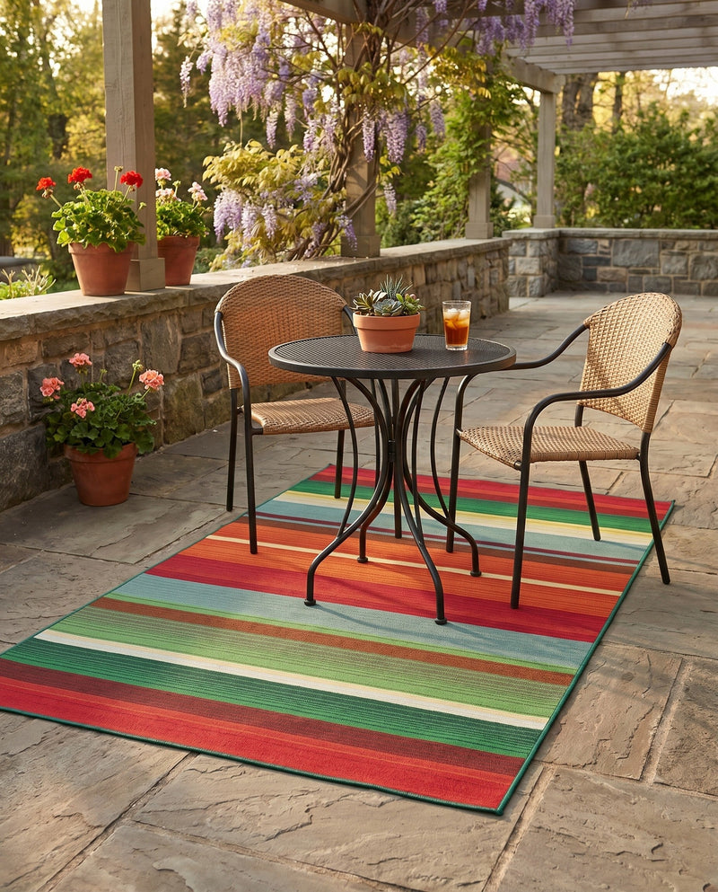 Urban Terrace Collection Area Rug -  Canopy Rectangle Multi  lifestyle 32