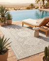 Tribal Terrace Treasures Collection Area Rug -  Incan Isle (Light Gray) Rectangle Light Gray  lifestyle 15