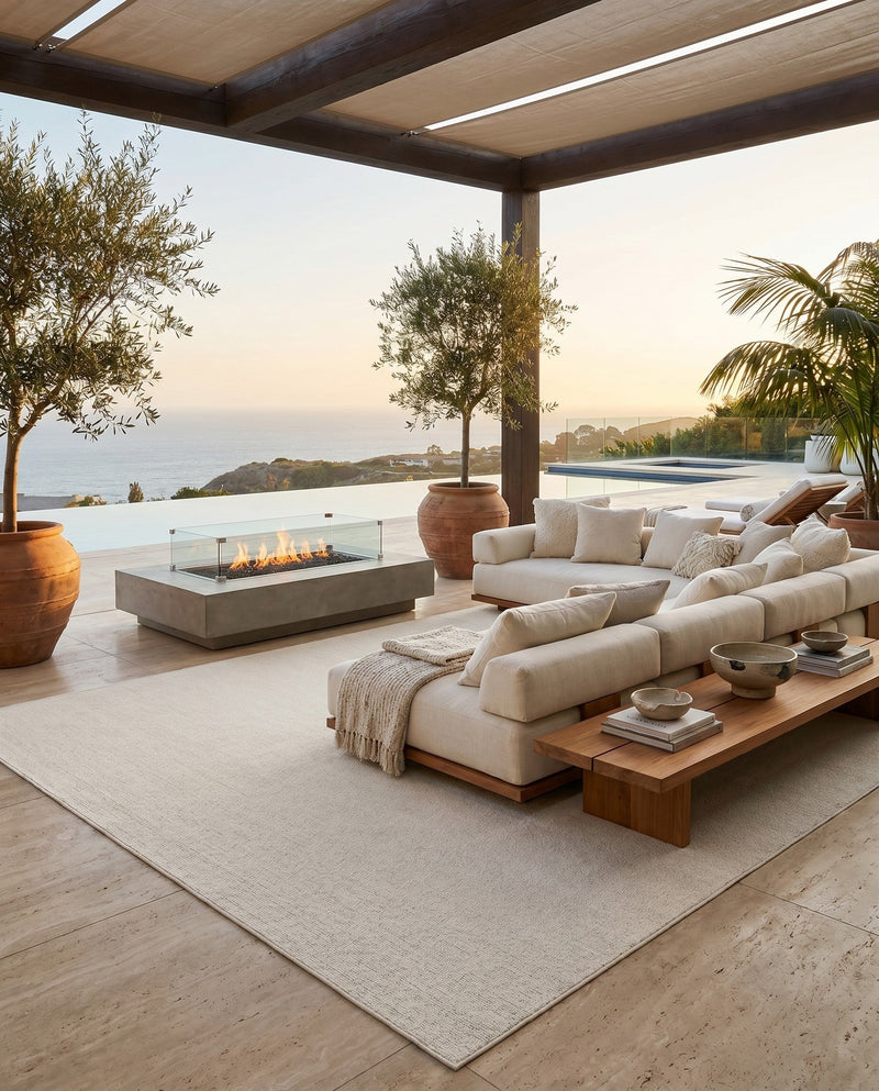 Seaside Serenity Collection Area Rug - Marina Rectangle Ivory  lifestyle 33