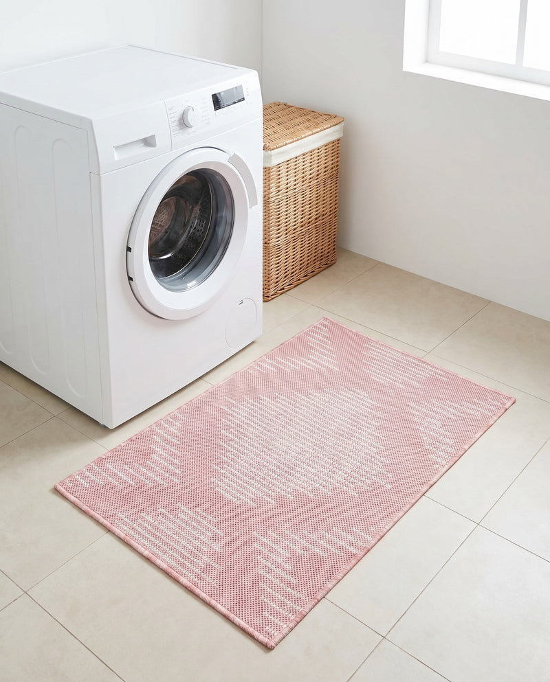 Urban Terrace Collection Area Rug -  Chelsea (Pink) Rectangle Pink  lifestyle 27