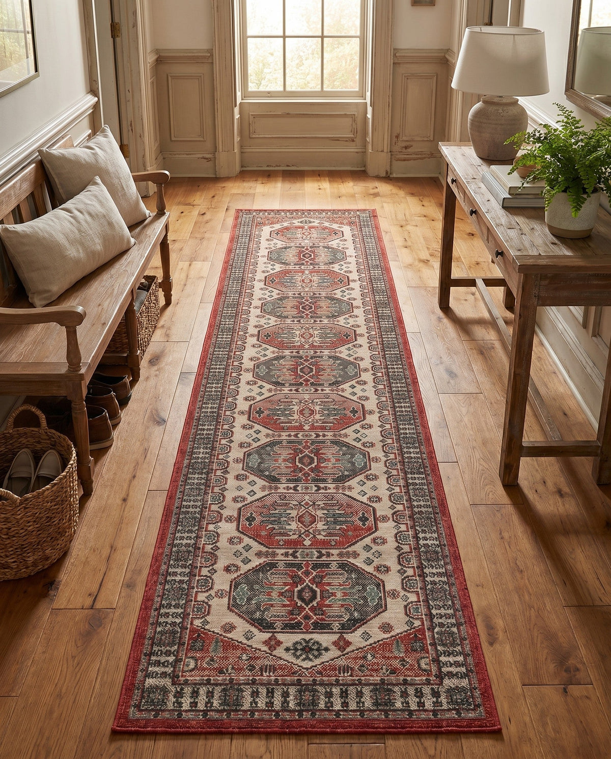Patio Heritage Collection Area Rug - Veranda Runner Multi  lifestyle 66