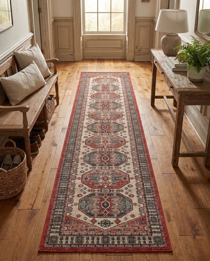 Patio Heritage Collection Area Rug - Veranda Runner Multi  lifestyle 66