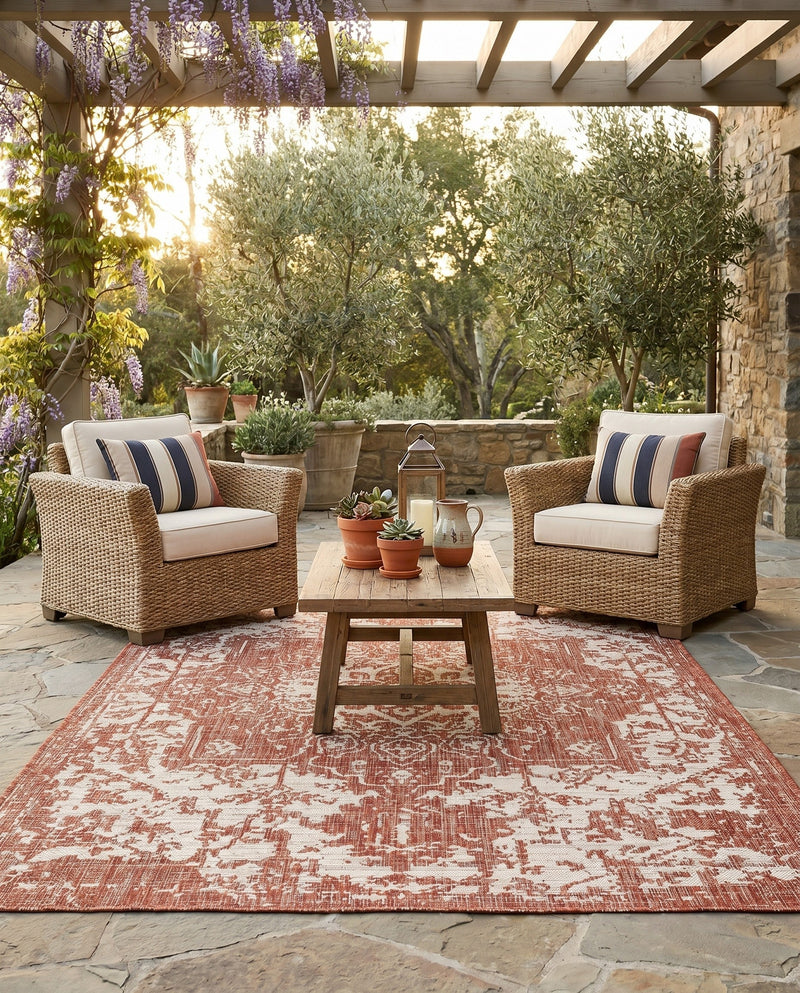 Urban Oasis Rugs Collection Area Rug -  Penthouse (Rust Red) Rectangle Rust Red  lifestyle 23