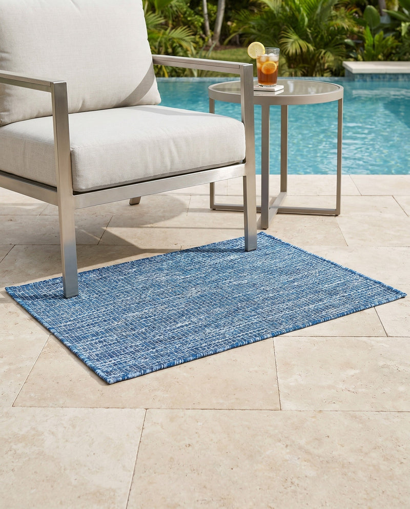 Seaside Serenity Collection Area Rug - Veranda (Blue) Rectangle Blue  lifestyle 42