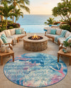 Seaside Haven Rugs Collection Area Rug - Marina Round Multi  lifestyle 40