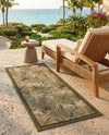 Seaside Blooms Collection Area Rug -  Verdant Runner Green  lifestyle 49