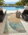 Urban Terrace Collection Area Rug -  Portico Runner Multi  lifestyle 70