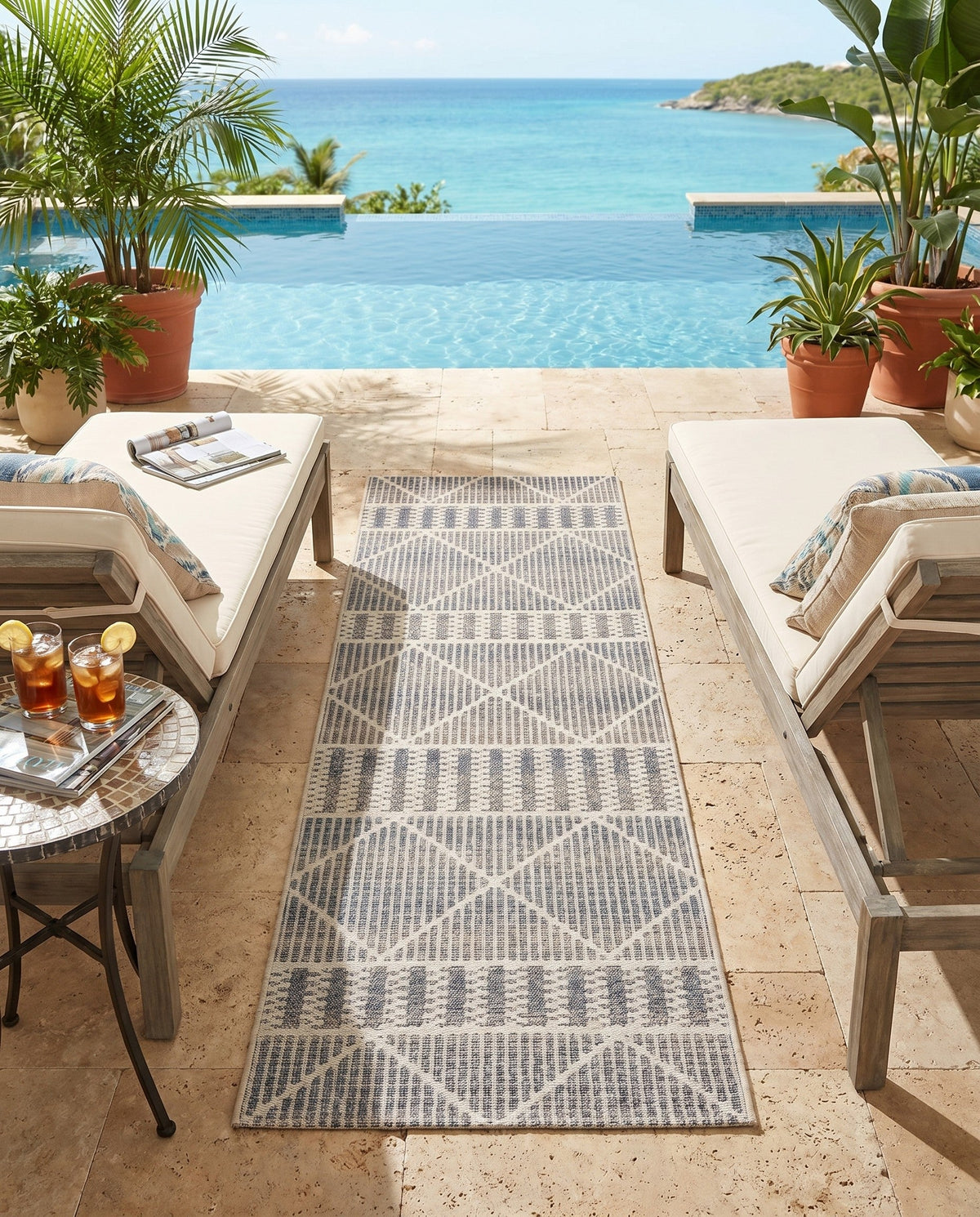 Savannah Pergola Collection Area Rug -  Glade Runner Gray  lifestyle 155