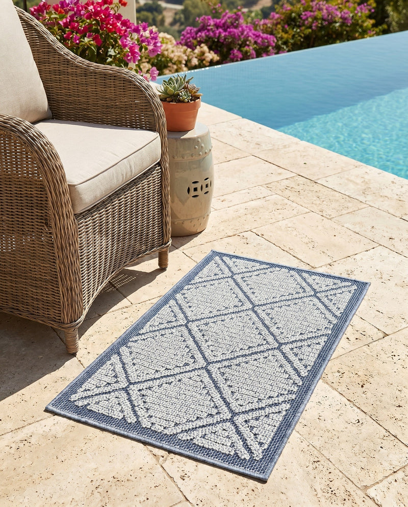 Savannah Pergola Collection Area Rug -  Eden Rectangle Navy Blue  lifestyle 13