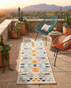 Bahama Breeze Outdoor Collection Area Rug -  Andros Runner Gray  lifestyle 70