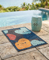 Caribbean Terrace Collection Area Rug -  Grenada Rectangle Charcoal  lifestyle 24