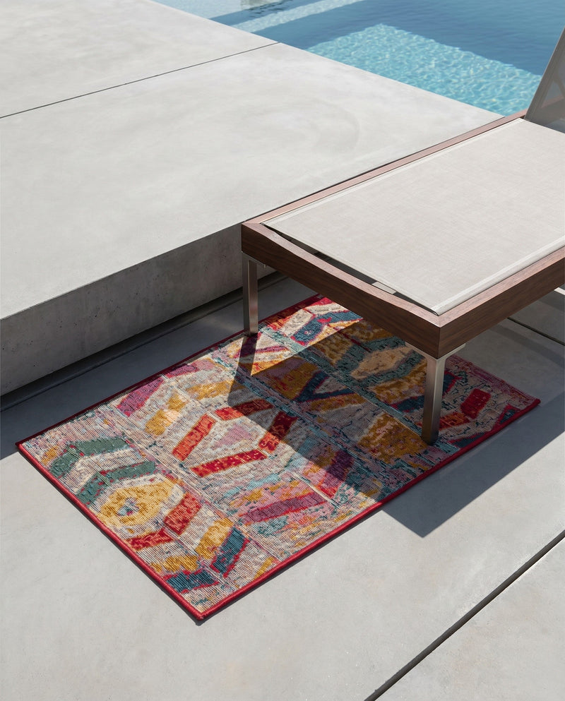 Urban Terrace Collection Area Rug -  Arcade Rectangle Multi  lifestyle 15